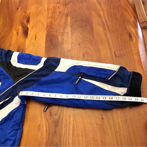 YAMAHA Motorcycle Blue & White Jacket with Removable Inner Liner Medium - Large - Picture 14 of 16